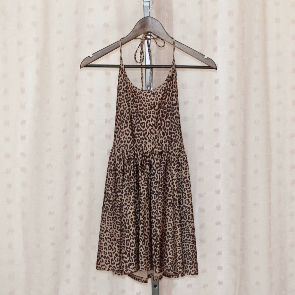 American Apparel Disco Dress Cheetah Size L